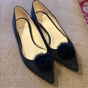 Butter Made in Italy Black Sequin Heels Vero Couio Size 6.5 (TD)